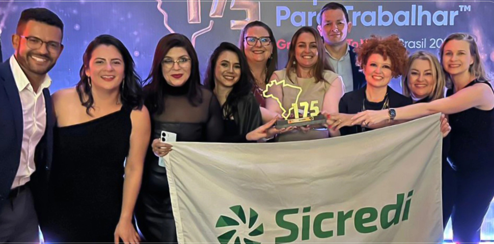 Sicredi é reconhecida como a melhor empresa para trabalhar no Brasil