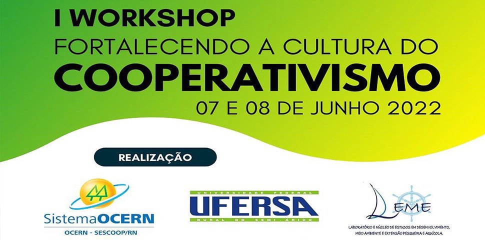 Workshop sobre Cooperativismo será realizado dias 7 e 8 de junho em Mossoró